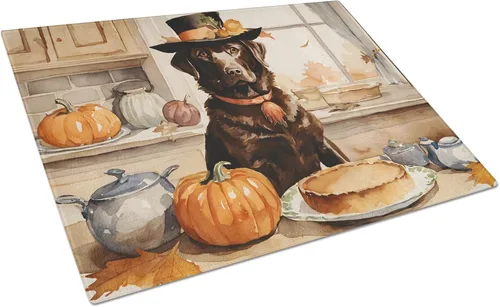 Vista 62 de Caroline's Treasures DAC1720LCB Affenpinscher - Tabla de cortar de vidrio con calabazas para cocina de otoño, grande, decorativa, de vidrio