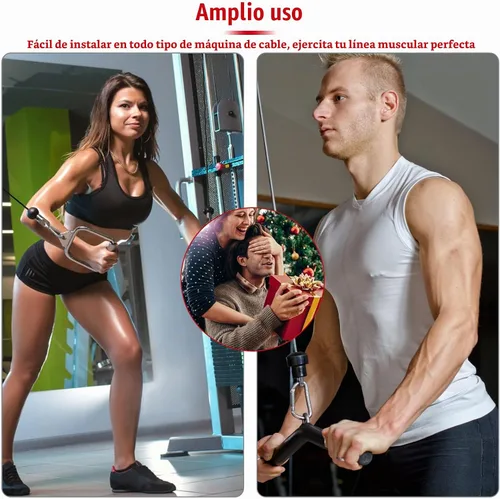 Vista 6 de Cable de repuesto para gimnasio en casa de 196 pulgadas, cable de polea de fitness con 2 bolas de gravedad de 0.197 in para máquina de ejercicio
