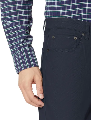 Vista 3 de Tienda Essentials Pantalón de sarga elástica de 5 bolsillos para hombre