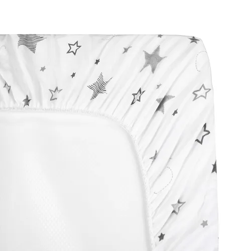 Vista 3 de TL Care Funda para cambiador de mesa de 100 % algodón estampada, compatible con moisés Mika Micky, Super Stars, para niños y niñas