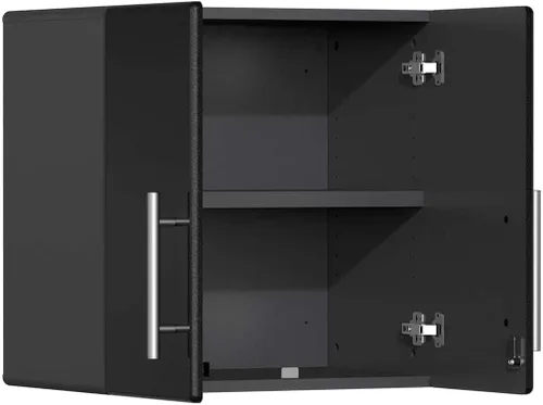 Vista 5 de Ulti-Mate UG23152B - Kit de gabinete de 15 piezas con 2 encimeras de bambú en negro metálico medianoche