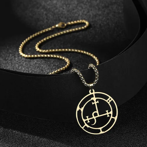 Vista 10 de EUEAVAN Sigil of Lilith Collar para mujeres y hombres Hécate gótico Lilith Diosa Sigil colgante Lucifer Signo mitología pagana joyería regalo