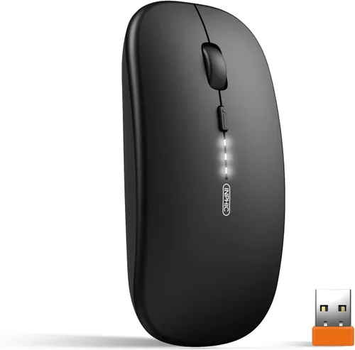 Vista 9 de INPHIC Ratón inalámbrico M1 II Bluetooth, 2.82 oz Tri-Mode (Bluetooth 5.0/4.0+USB), nivel de batería visible, carga tipo C, para Negro