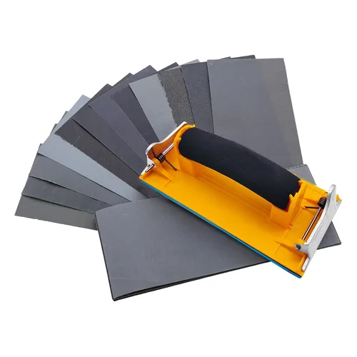 Vista 8 de Lijadora de mano, soporte para papel de lija con mango de esponja, 1