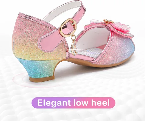 Vista 6 de Osinnme - Sandalias de boda para niña pequeña y grande