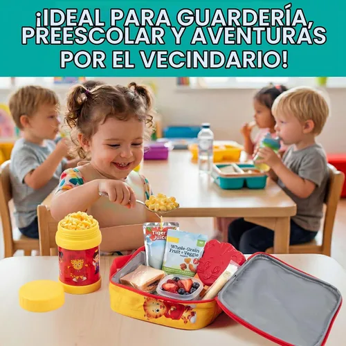 Vista 6 de Daniel Tiger's Neighborhood - Bolsa de almuerzo aislada para niños, bolsa preescolar Daniel Tiger - Amarillo