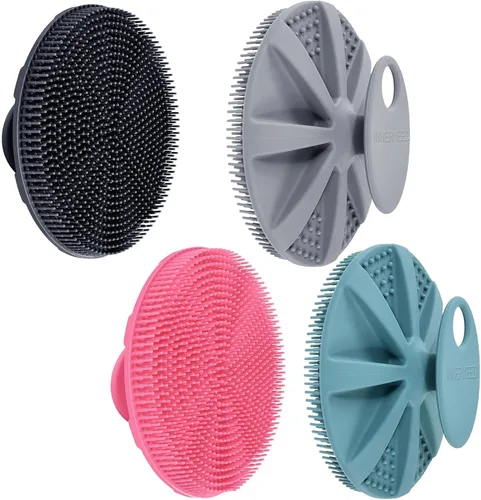 Vista 15 de INNERNEED Cepillo de ducha de silicona suave de grado alimenticio, negro+