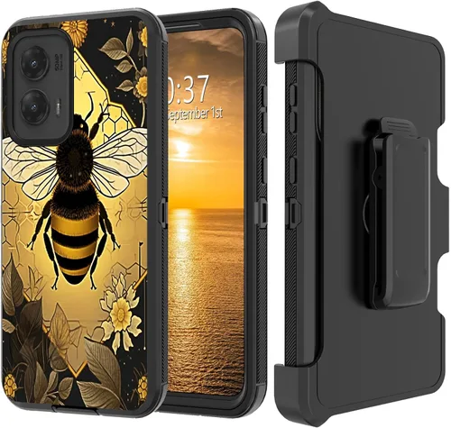 Vista 31 de Funda para Moto G Stylus 5G 2023 con funda de clip para cinturón y soporte, resistente de doble capa, resistente a prueba de golpes, para Motorola
