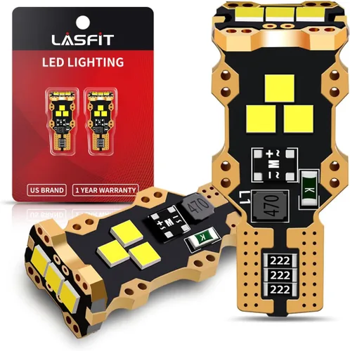 Vista 12 de LASFIT Bombilla LED de 194 color rojo 168 T10 192 2825 W5W Canbus sin errores, sin polaridad, 400 lúmenes, extremadamente brillante para luz