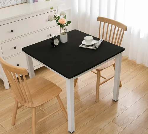 Vista 17 de Wolkemer Mantel Cuadrado Ajustado de Spandex Elástico Rojo Cubierta para Mesa de Cóctel con Borde Elástico Cobertor de Mesa para Comedor Boda Fiesta