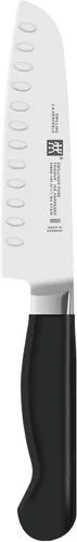 Vista 5 de ZWILLING J.A. Henckels Twin Four Star Santoku de borde hueco de 5.5 pulgadas Negro/ acero inoxidable