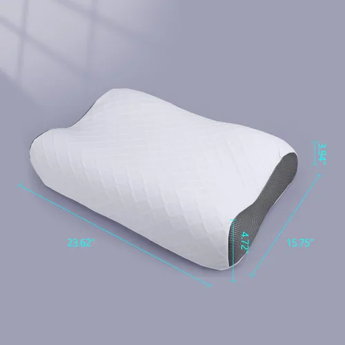 Vista 7 de RESTCLOUD Almohada de espuma viscoelástica de contorno, almohada cervical para aliviar el dolor de cuello, almohada ergonómica de espuma