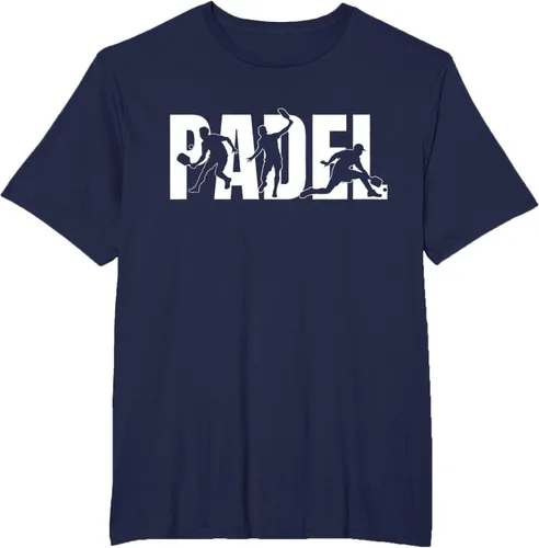 Vista 18 de Camiseta de regalo para amantes de los deportes con silueta de padel