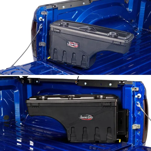 Vista 4 de Caja de almacenamiento para caja de camioneta RealTruck Undercover SwingCase SC106P Compatible con GMC Hummer EV 2021-2022, lado del pasajero