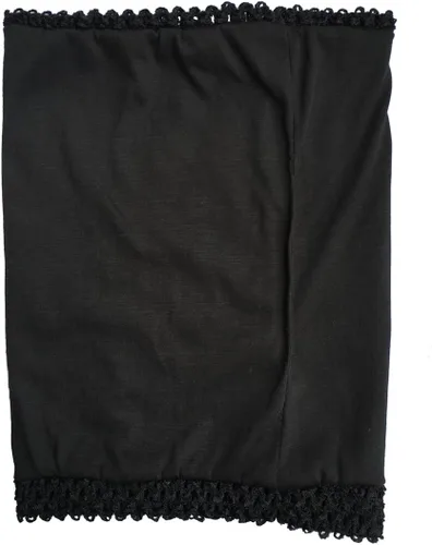 Vista 2 de momtutus Tutú de ganchillo negro forrado en la parte superior de 12 x 10 pulgadas, parte superior de tubo de ganchillo elástico, talla L, Negro