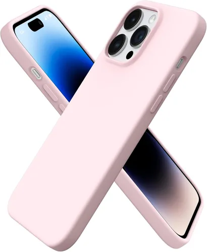Vista 7 de ORNARTO Funda compatible con iPhone 14 Pro Max de 6.7 pulgadas, silicona líquida delgada de 3 capas con cobertura completa, funda protectora