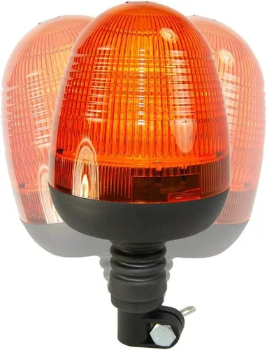 Vista 5 de HQRP 12V Flexible Montaje en Tubo de Seguridad Bajo Perfil Ámbar Baliza Luz de Advertencia Estroboscópica Cargador sobre orugas/Bulldozer