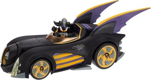 Vista 10 de ¡DC X Sonic Batmobile Shadow-fied! con figura de acción genial de Shadow de 2.5 pulgadas como Batman, de la serie de cómics DC x Sonic The Hedgehog