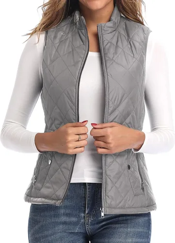 Vista 2 de Argstar Chaleco acolchado ligero con bolsillos con cremallera (XS-2XL)