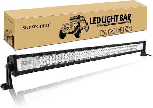 Vista 10 de SKYWORLD Barra de luz de 52 pulgadas, 67500 lm, haz combinado de inundación recta, haz combinado de luces LED para automóvil, lámpara antiniebla