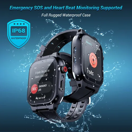 Vista 5 de Funda impermeable para Apple Watch de 1.772 pulgadas, 1.732 pulgadas, 1.654 pulgadas, 1.614 pulgadas, 1.575 pulgadas, 1.496 pulgadas, con correa