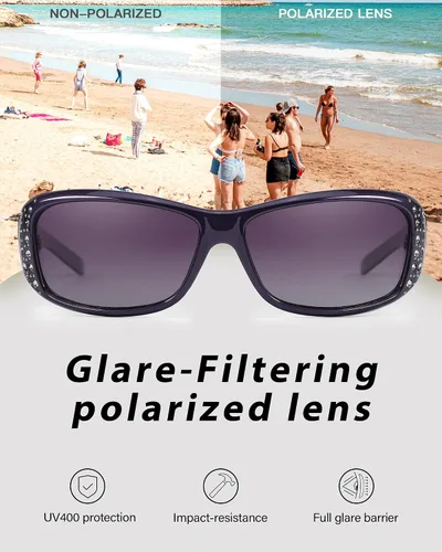 Vista 6 de LVIOE Gafas de sol polarizadasgafas de conducción de visión nocturna para mujeres LN010