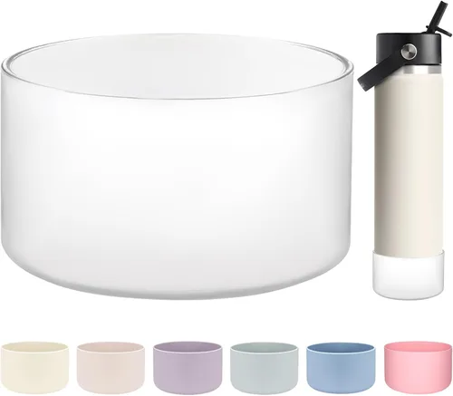 Vista 8 de HEYSKAY Bota protectora de silicona para botella de agua Hydro Flask, botella de agua de boca ancha, protector inferior de silicona antideslizante