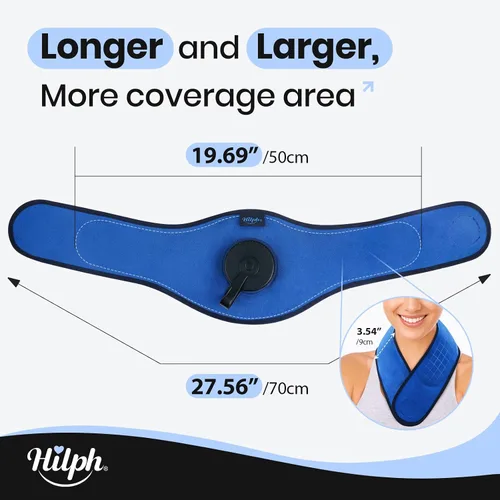 Vista 2 de Hilph Paquete de hielo recargable para el cuello, bolsa de hielo para el cuello portátil con envoltura de enfriamiento para terapia en frío