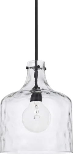 Vista 13 de HomePlace Lighting 325712MB Crawford - Lámpara colgante con tarro de vidrio transparente industrial/urbano, 1 luz de 100 vatios, 15 pulgadas de alto