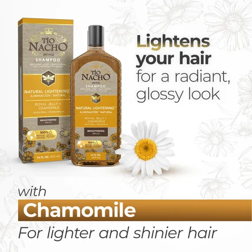 Vista 3 de Tio Nacho Set de champú y acondicionador, champú aclarador natural con jalea real y manzanilla + acondicionador purificador con células madre