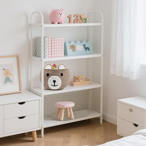 Vista 8 de Cesta de bebé para guardería, cestas de regalo de oso vacías para niños, cestas de baby shower para juguetes, cesta de almacenamiento de cuerda