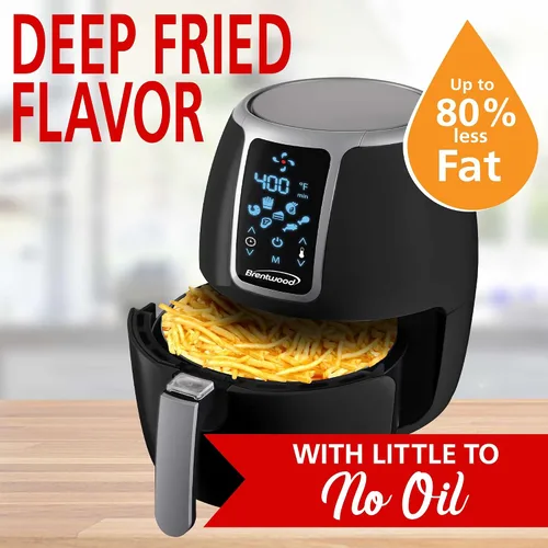 Vista 6 de Brentwood AF-400DBK freidora de aire, estándar, negro