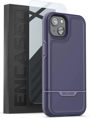 Vista 20 de ENCASED Funda a prueba de golpes compatible con iPhone 14, funda ultra protectora resistente para teléfono, serie Rebel (negro)