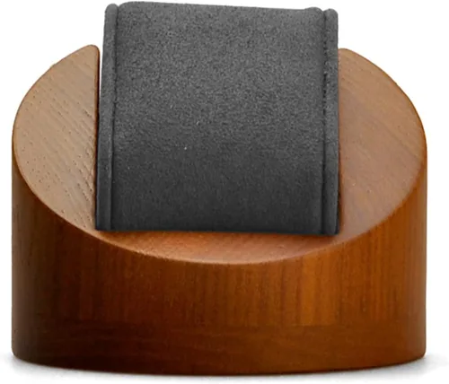 Vista 8 de Woodten Soporte de exhibición para reloj de madera maciza (gris)
