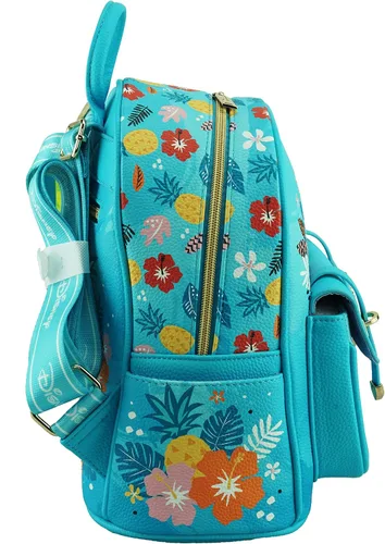 Vista 3 de Wondapop Disney Lilo & Stitch - Mini mochila de piel vegana de 11 pulgadas, Azul, Lilo