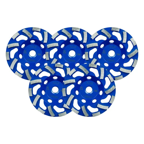 Vista 11 de SALI Muelas abrasivas de hormigón de 7 pulgadas 28 segmentos de diamante Turbo 5/8-11 Arbor Diamond Muela abrasiva apta para pintura, epoxi
