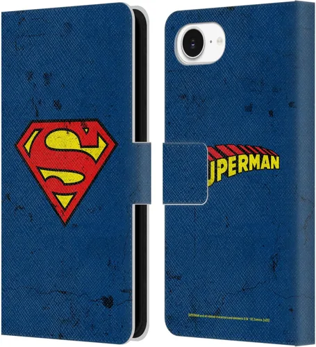 Vista 128 de Head Case Designs Funda de piel con licencia oficial de Superman DC Comics con logotipos negros y rojos compatible con Apple iPhone 11