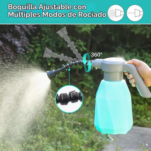 Vista 5 de SideKing Botella pulverizadora eléctrica de 0.5 galones para plantas de interior/exterior, regadera automática de 2 litros, rociador de batería 0.5