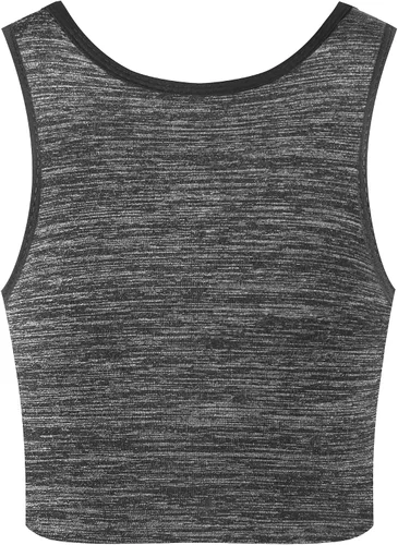 Vista 3 de XUJI - Camiseta compresora sin mangas de algodón transpirable para mujer, con banda elástica y colores (M-6XL)