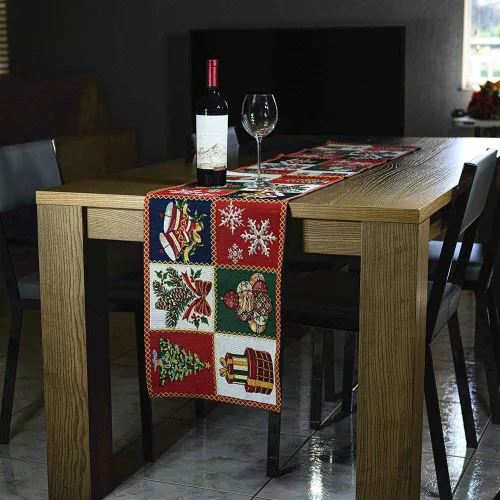 Vista 4 de Homvare Camino de longitud completa para cena de Navidad, reuniones de amigos y familiares, festivales, cócteles, decoración del hogar, tapiz