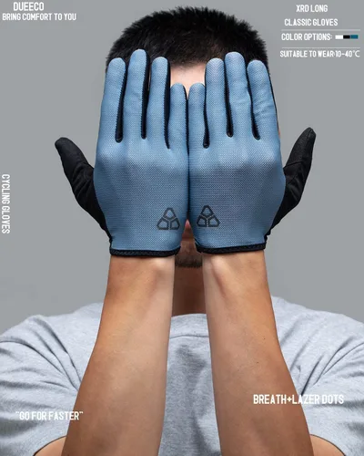 Vista 4 de Guantes de ciclismo Guantes de ciclismo para hombres y mujeres con acolchado de palma XRD de 0.118 pulgadas, pantalla táctil compatible