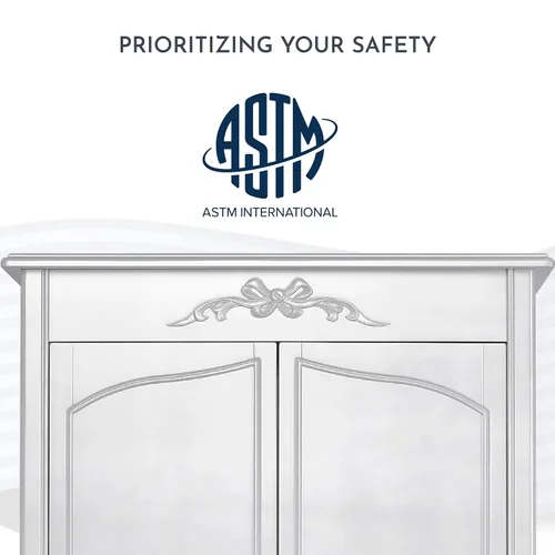 Vista 4 de Evolur Aurora Armoire, Queen, Akoya Grey PearlSilver Mist