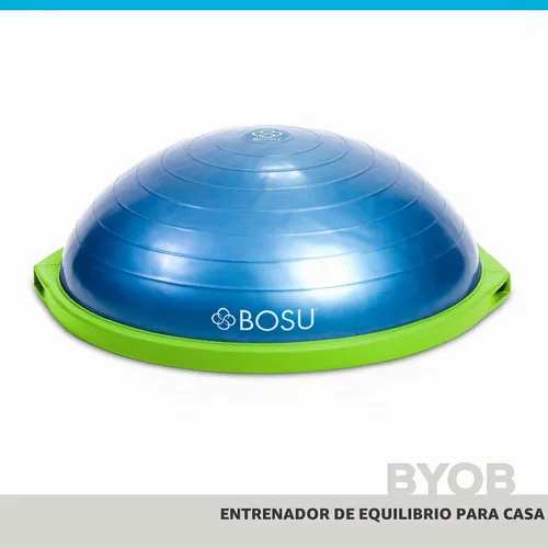 Vista 3 de Bosu - El entrenador de equilibrio original de 26 pulgadas de diámetro, equipo de gimnasio en casa Azul/Verde