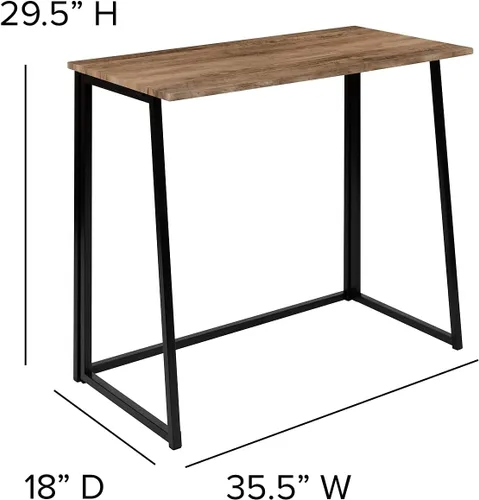 Vista 3 de Flash Furniture Walker - Escritorio plegable para computadora para oficina en casa, 36 pulgadas