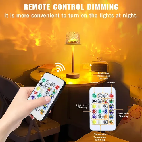 Vista 6 de Lámpara de ducha impermeable inalámbrica, lámpara de baño recargable con control remoto y control táctil, 16 colores cambiables de luz de proyector