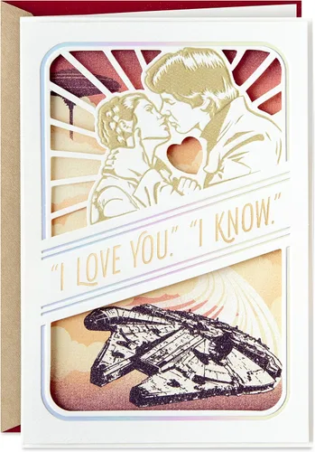 Vista 9 de Hallmark Paper Wonder - Tarjeta de amor desplegable, Star Wars Baby Yoda, para el día de San Valentín, aniversario o felicitación (gesto de amistad)