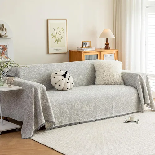 Vista 92 de ROOMLIFE Funda de sofá con estampado de leopardo para sofá de 3 plazas, lavable, protector de muebles para perros, funda de sofá suave