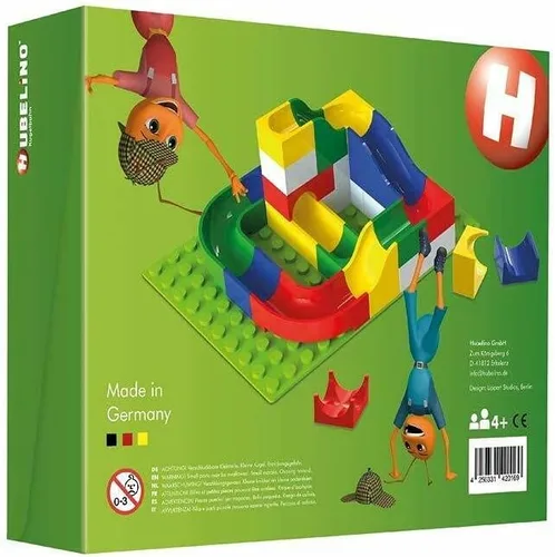 Vista 2 de Hubelino Marble Run - Mini juego de 45 piezas - ¡El original! Fabricado en Alemania! - Certificado y galardonado Marble Run - 100% compatible