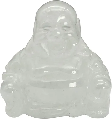 Vista 8 de Estatua de Buda feliz de Maitreya de piedra tallada a mano, escultura de bolsillo de cristal curativo, decoración de 1.5 pulgadas de alto, obsidiana