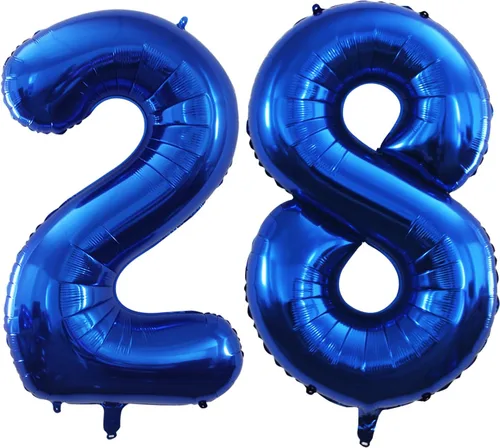 Vista 21 de Goer, conjunto de globos de papel aluminio para decoraciones de cumpleaños, globos de las letras de feliz cumpleaños y de números Oro